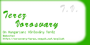 terez vorosvary business card